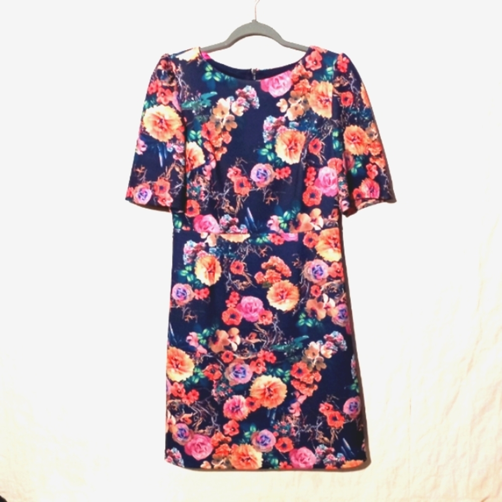 BETSEY JOHNSON Blue Floral Dress, size 6